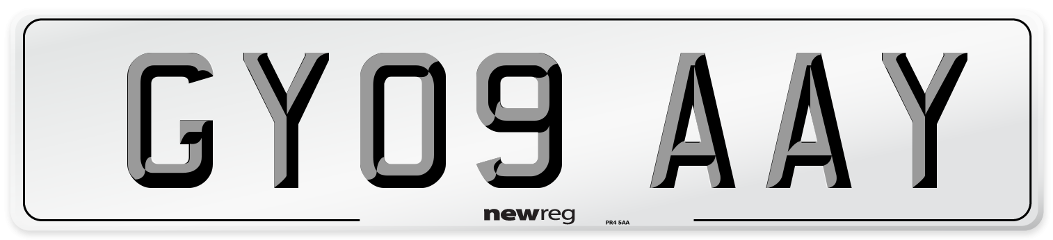 GY09 AAY Number Plate from New Reg